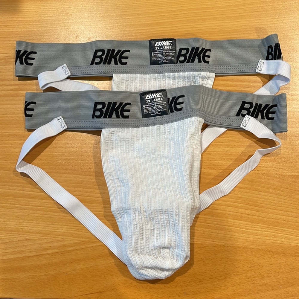 BIKE Performance Cotton Adult Athletic Supporter 2 Pack (white) XXL Jock Strap